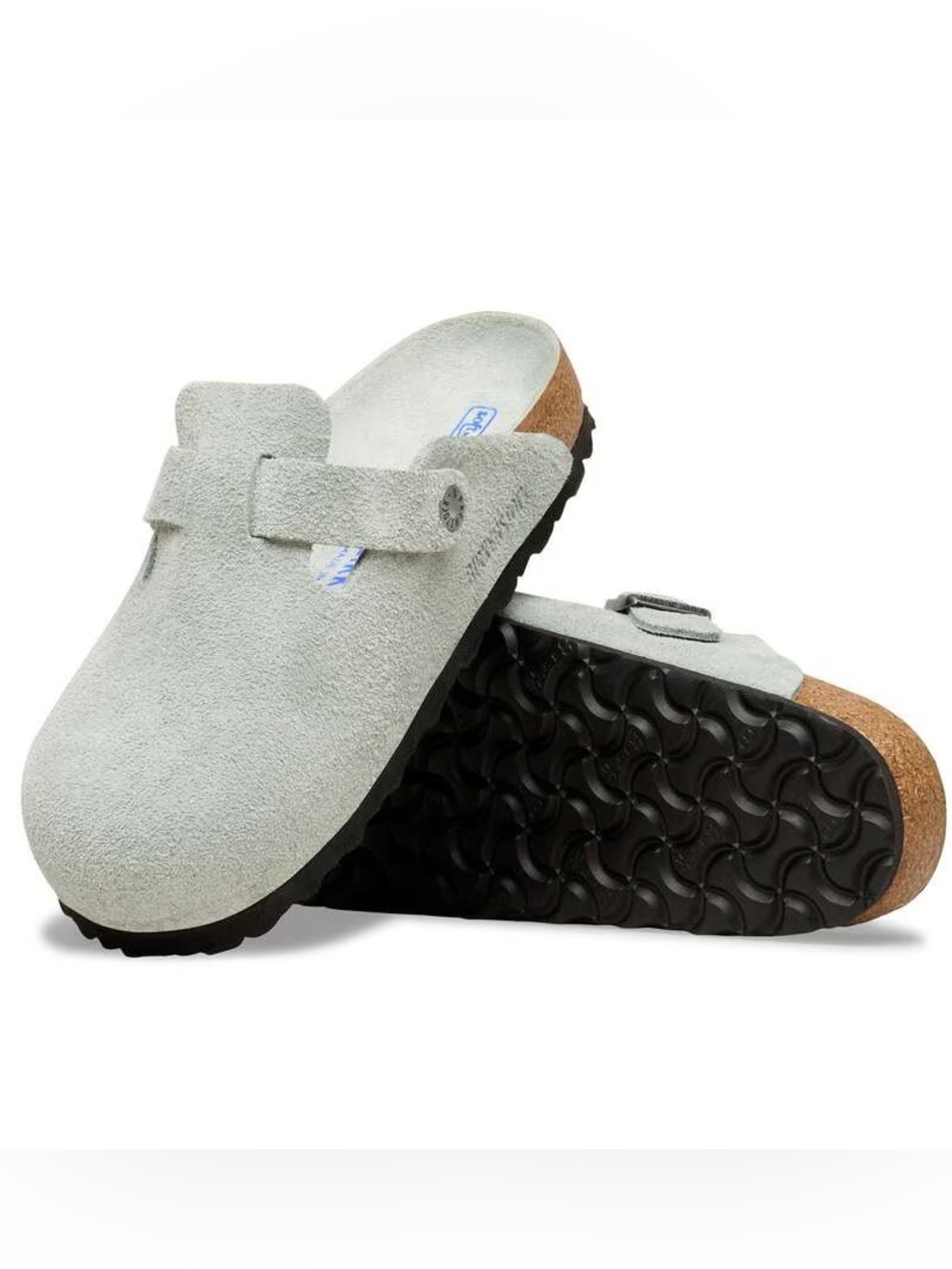 Birkenstock Boston Soft Footbed Narrow Fit Shoe Pure Sage Suede sz 39 New in Box
